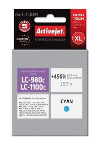 Obrázok pre Activejet AB-1100CNX Ink (náhradní inkoust Brother LC1100C/980C; Supreme; 19,5 ml; modrý)