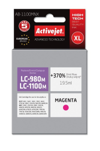 Obrázok pre Activejet Inkoust AB-1100MNX (náhradní inkoust Brother LC1100M/980M; Supreme; 19,5 ml; červený)