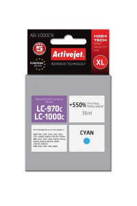 Obrázok pre Activejet Inkoust AB-1000CN (náhradní inkoust Brother LC1000C/970C; Supreme; 36 ml; modrý)