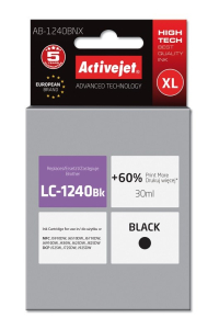 Obrázok pre Activejet AB-1240BNX Inkoust (náhradní inkoust Brother LC1240BK/1220BK; Supreme; 30 ml; černý)