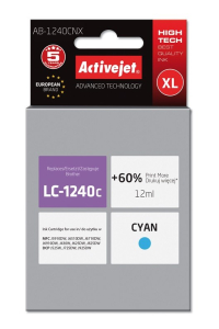 Obrázok pre Activejet Inkoust AB-1240CNX (náhradní inkoust Brother LC1240C/1220C; Supreme; 12 ml; modrý)