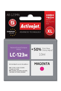 Obrázok pre Activejet Inkoust AB-123MN (náhradní inkoust Brother LC123M/121M; Supreme; 10 ml; červený)