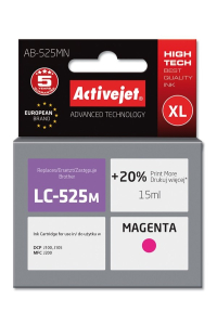 Obrázok pre Activejet Inkoust AB-525MN (náhradní inkoust Brother LC525M; Supreme; 15 ml; červený)