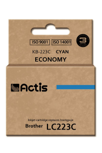 Obrázok pre Actis KB-223C inkoust (náhrada za Brother LC223C; standardní; 10 ml; modrý)