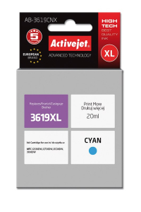 Obrázok pre Activejet AB-3619CNX inkoust (náhrada za Brother LC3619C; Supreme; 20 ml; modrý)
