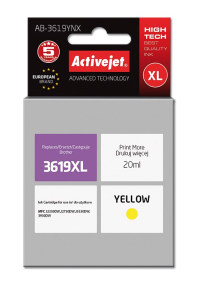 Obrázok pre Activejet AB-3619YNX (náhrada za Brother LC3619Y; Supreme; 20 ml; žlutá)