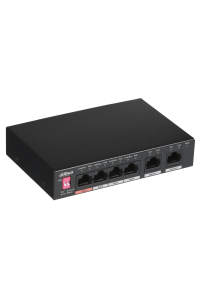 Obrázok pre Dahua Technology PFS3006-4ET-60 Nespravované L2 Fast Ethernet (10/100) Podpora napájení po Ethernetu (PoE) Černá