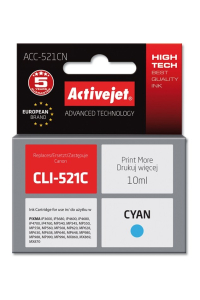 Obrázok pre Activejet Inkoust ACC-521CN (náhradní inkoust Canon CLI-521C; Supreme; 10 ml; modrý)