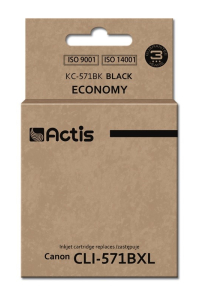 Obrázok pre Actis KC-571Bk Inkoust (náhradní Canon CLI-571BK; standardní; 12 ml; černý)