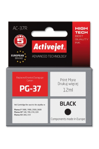Activejet Inkoust AC-37R (náhrada za Canon PG-37; Premium; 12 ml; černý) Obrázok pre Activejet Inkoust AC-37R (náhrada za Canon PG-37; Premium; 12 ml; černý)