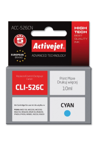 Activejet Inkoust ACC-526CN (náhradní inkoust Canon CLI-526C; Supreme; 10 ml; modrý) Obrázok pre Activejet Inkoust ACC-526CN (náhradní inkoust Canon CLI-526C; Supreme; 10 ml; modrý)