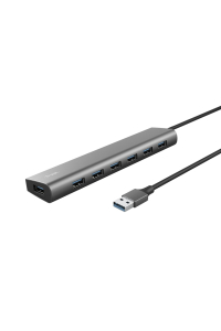 Trust Halyx - Hub typu A 5000 Mbit/s se 7 porty USB 3.2 Gen1 (stříbrný) Obrázok pre Trust Halyx - Hub typu A 5000 Mbit/s se 7 porty USB 3.2 Gen1 (stříbrný)