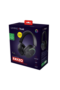 Obrázok pre Trust GXT 491 Fayzo Sluchátka s mikrofonem Kabelový a bezdrátový Přes hlavu Hraní USB typu C Bluetooth Černá