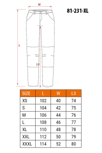 Obrázok pre NEO tools 81-231-XL ochranné kalhoty