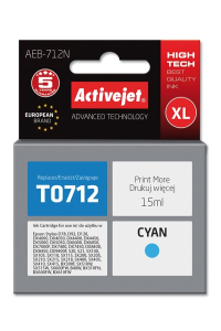 Activejet Inkoust AEB-712N (náhradní inkoust Epson T0712, T0892, T1002; Supreme; 15 ml; modrý) Obrázok pre Activejet Inkoust AEB-712N (náhradní inkoust Epson T0712, T0892, T1002; Supreme; 15 ml; modrý)