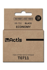 Actis Inkoust KE-711 (náhradní inkoust Epson T0711, T0891, T1001; standardní; 15 ml; černý) Obrázok pre Actis Inkoust KE-711 (náhradní inkoust Epson T0711, T0891, T1001; standardní; 15 ml; černý)