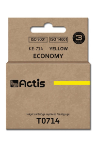 Actis Inkoust KE-714 (náhradní inkoust Epson T0714, T0894, T1004; standardní; 13,5 ml; žlutý) Obrázok pre Actis Inkoust KE-714 (náhradní inkoust Epson T0714, T0894, T1004; standardní; 13,5 ml; žlutý)