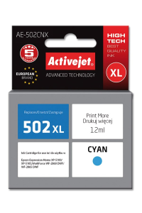 Obrázok pre Activejet Inkoust AE-502CNX (náhradní inkoust Epson 502XL W24010; Supreme; 12 ml; modrý)