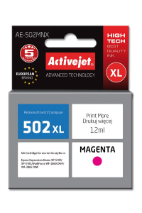 Obrázok pre Activejet Inkoust AE-502MNX (náhradní inkoust Epson 502XL W34010; Supreme; 12 ml; červený)