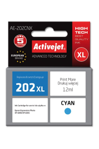 Obrázok pre Activejet Inkoust AE-202CNX (náhradní inkoust Epson 202XL H24010; Supreme; 12 ml; modrý)