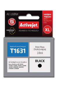 Obrázok pre Activejet Inkoust AE-16BNX (náhradní inkoust Epson 16XL T1631; Supreme; 18 ml; černý)