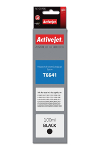 Obrázok pre Activejet AE-664Bk lahvička s inkoustem pro tiskárnu Epson, Náhradní inkoust Epson T6641; Supreme; 100 ml; černý