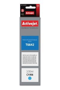 Obrázok pre Activejet AE-664C lahvička s inkoustem pro tiskárnu Epson, náhradní Epson T6642; Supreme; 100 ml; modrá barva