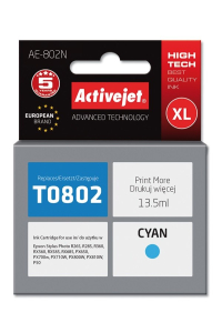 Obrázok pre Activejet Inkoust AE-802N (náhrada za Epson T0802; Supreme; 13,5 ml; modrý)
