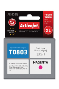 Obrázok pre Activejet Inkoust AE-803N (náhrada za Epson T0803; Supreme; 13,5 ml; červený)