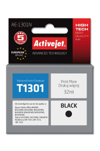 Obrázok pre Activejet Inkoust AE-1301N (náhradní inkoust Epson T1301; Supreme; 32 ml; černý)