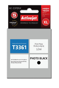 Obrázok pre Activejet Inkoust AE-33PBNX (náhradní inkoust Epson 33XL T3361; Supreme; 12 ml; černý)