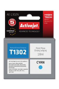 Obrázok pre Activejet Inkoust AE-1302N (náhradní inkoust Epson T1302; Supreme; 18 ml; modrý)