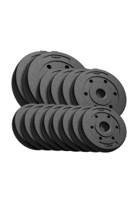 Bituminous load set 30kg ( 8x1.25kg + 4x2.5kg + 2x5kg ), hole 31mm, REBEL ACTIVE Obrázok pre Bituminous load set 30kg ( 8x1.25kg + 4x2.5kg + 2x5kg ), hole 31mm, REBEL ACTIVE