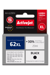 Obrázok pre Activejet AH-62BRX (náhradní inkoust HP 62XL C2P05AE; Premium; 20 ml; černý)