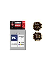 Activejet AH-M652RX (náhradní inkoust HP 652 F6V25AE/F6V24AE; Premium; 1 x 20 ml, 1 x 21 ml; černý, barevný) Obrázok pre Activejet AH-M652RX (náhradní inkoust HP 652 F6V25AE/F6V24AE; Premium; 1 x 20 ml, 1 x 21 ml; černý, barevný)