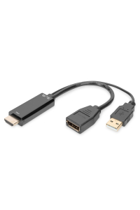 Digitus AK-330101-002-S adaptér k video kabelům 0,2 m HDMI Typ A (standardní) HDMI + USB Černá Obrázok pre Digitus AK-330101-002-S adaptér k video kabelům 0,2 m HDMI Typ A (standardní) HDMI + USB Černá