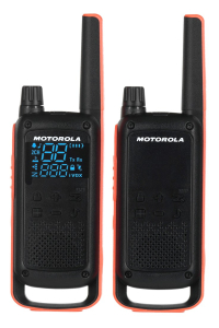 Motorola T82 Twin Pack vysílačky 16 kanálů Černá, oranžová Obrázok pre Motorola T82 Twin Pack vysílačky 16 kanálů Černá, oranžová