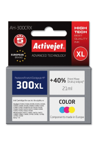 Activejet AH-300CRX Inkoust (náhrada za HP 300XL CC644EE; Premium; 21 ml; barevný) Obrázok pre Activejet AH-300CRX Inkoust (náhrada za HP 300XL CC644EE; Premium; 21 ml; barevný)