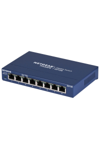 Obrázok pre NETGEAR GS108GE síťový přepínač Nespravované Gigabit Ethernet (10/100/1000) Modrá