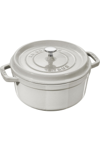Staub Round Cast Iron Pot - 6.7 ltr, White Truffle Obrázok pre Staub Round Cast Iron Pot - 6.7 ltr, White Truffle