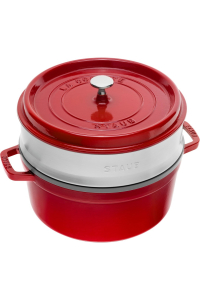 STAUB LA COCOTTE Garnek żeliwny okrągły z wkładem 3.8 ltr czerwony Obrázok pre STAUB LA COCOTTE Garnek żeliwny okrągły z wkładem 3.8 ltr czerwony
