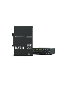 Obrázok pre Teltonika TSW010 DIN Rain Switch 5 x Fast Ethernet (10/100) Podpora napájení po Ethernetu (PoE) Černá