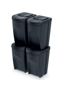 KEDEN WASTE BIN SORTIBOX 35L SET 4 - GREY STONE Obrázok pre KEDEN WASTE BIN SORTIBOX 35L SET 4 - GREY STONE