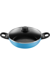BALLARINI CAPRERA Patelnia głęboka 2H z pokrywką 28 cm niebieska Obrázok pre BALLARINI CAPRERA Patelnia głęboka 2H z pokrywką 28 cm niebieska
