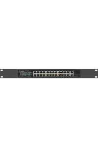 Obrázok pre Lanberg RSFE-24P-2C-360 síťový přepínač Nespravované Gigabit Ethernet (10/100/1000) Podpora napájení po Ethernetu (PoE) 1U Černá