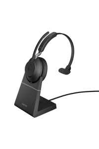 Obrázok pre Jabra Evolve2 65 Sluchátka s mikrofonem Bezdrátový Přes hlavu Kancelář / call centrum USB Typ-A Bluetooth Nabíjecí podstavec Černá