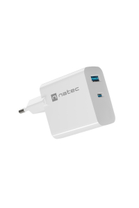 Obrázok pre NATEC RIBERA GAN CHARGER 1x USB-A + 1x USB-C 65W BÍLÁ