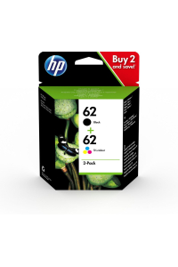 HP 62 Dvojbalení černé/tříbarevné originální inkoustové kazety Obrázok pre HP 62 Dvojbalení černé/tříbarevné originální inkoustové kazety