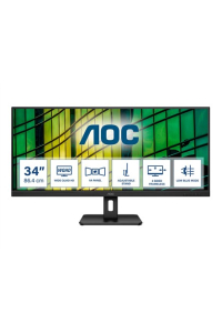 AOC E2 U34E2M/BK počítačový monitor 86,4 cm (34 Obrázok pre AOC E2 U34E2M/BK počítačový monitor 86,4 cm (34