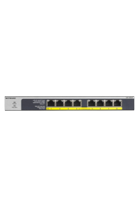 NETGEAR GS108LP Nespravované Gigabit Ethernet (10/100/1000) Podpora napájení po Ethernetu (PoE) 1U Černá, Šedá Obrázok pre NETGEAR GS108LP Nespravované Gigabit Ethernet (10/100/1000) Podpora napájení po Ethernetu (PoE) 1U Černá, Šedá